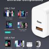 [4 Pack] USB C Charger Block Fast Charging Multiport Adpater [PD 20W USB-C & QC 3.0 USB-A Port] for i Phone 16/15/14/13/12/11/X/8, i Pad, Sam Sung, Google, Galaxy & More