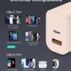 [4 Pack] USB C Charger Block Fast Charging Multiport Adpater [PD 20W USB-C & QC 3.0 USB-A Port] for i Phone 16/15/14/13/12/11/X/8, i Pad, Sam Sung, Google, Galaxy & More