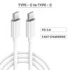 Type C To Type C Tpe Pvc Fast Charging Data Cable 5v 3a 20w 60w 100W Black White Pd Usb-c Cable For Computer For Phone Tablet PC