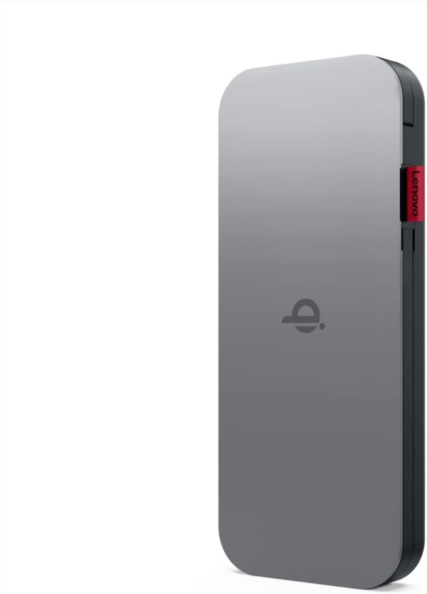 USB-C Laptop Power Bank (20000 mAh) - 65W - USB-C and USB-A Ports - Fast Charging Portable Power Station with Integrated Cable - Model PBLG2W - Storm Grey