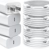 iPhone Charger Fast Charging,20W PD USB C Wall Charger 4 Pack with 6FT Fast Charging Cable - Fast Charger for iPhone 14/14 Pro Max/13/13 Pro/12/12 Pro/11/11 Pro/XS, iPad