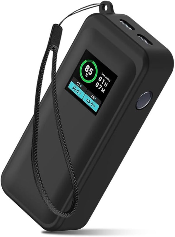 Soft Silicone Case for Anker Prime Power Bank 12000mAh 2-Port Portable Charger with 130W Output (Case Only)-Black