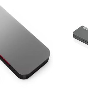 USB-C Laptop Power Bank (20000 mAh) - 65W - USB-C and USB-A Ports - Fast Charging Portable Power Station with Integrated Cable - Model PBLG2W - Storm Grey