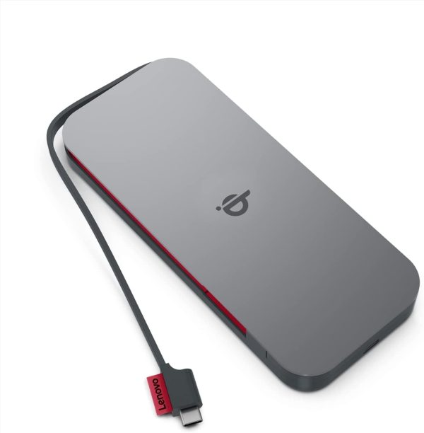 USB-C Laptop Power Bank (20000 mAh) - 65W - USB-C and USB-A Ports - Fast Charging Portable Power Station with Integrated Cable - Model PBLG2W - Storm Grey