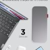 USB-C Laptop Power Bank (20000 mAh) - 65W - USB-C and USB-A Ports - Fast Charging Portable Power Station with Integrated Cable - Model PBLG2W - Storm Grey
